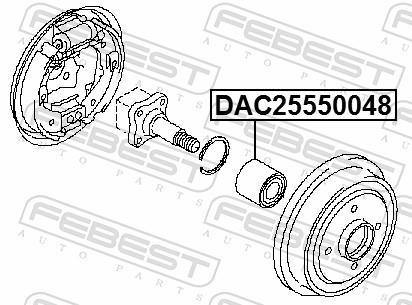 Roulement de roue FEBEST ref. DAC25550048