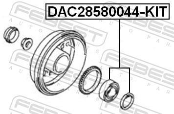 Roulement de roue FEBEST ref. DAC28580044-KIT