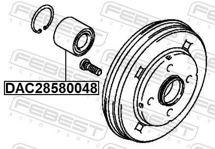 Roulement de roue FEBEST ref. DAC28580048