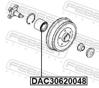 Cojinete de rueda FEBEST ref. DAC30620048