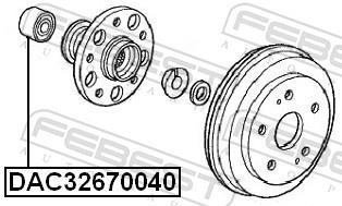 Roulement de roue FEBEST ref. DAC32670040