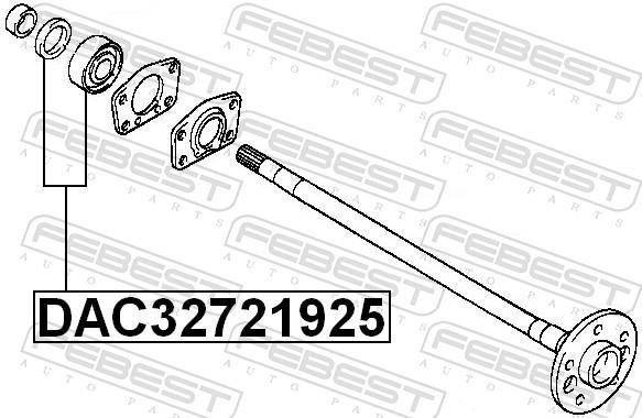 Palier, arbre moteur FEBEST ref. DAC32721925