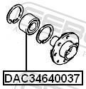 Roulement de roue FEBEST ref. DAC34640037