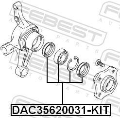 Roulement de roue FEBEST ref. DAC35620031-KIT
