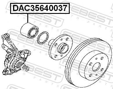 Roulement de roue FEBEST ref. DAC35640037