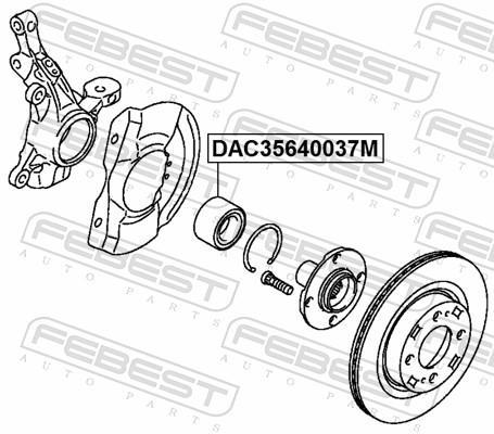 Roulement de roue FEBEST ref. DAC35640037M