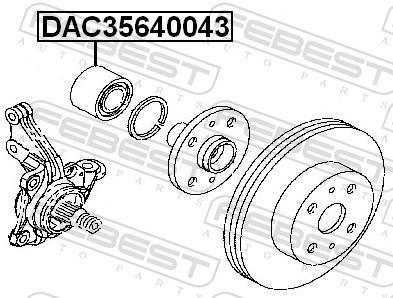 Roulement de roue FEBEST ref. DAC35640043