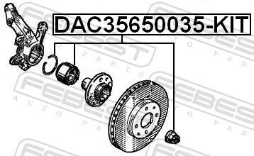 Roulement de roue FEBEST ref. DAC35650035-KIT