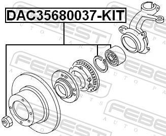 Roulement de roue FEBEST ref. DAC35680037-KIT