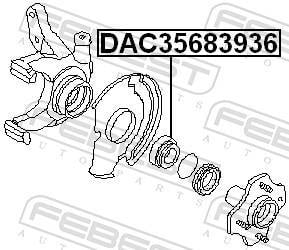 Roulement de roue FEBEST ref. DAC35683936