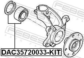 Roulement de roue FEBEST ref. DAC35720033-KIT