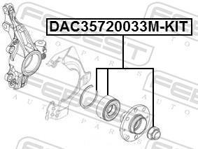 Rolamento de roda FEBEST ref. DAC35720033M-KIT
