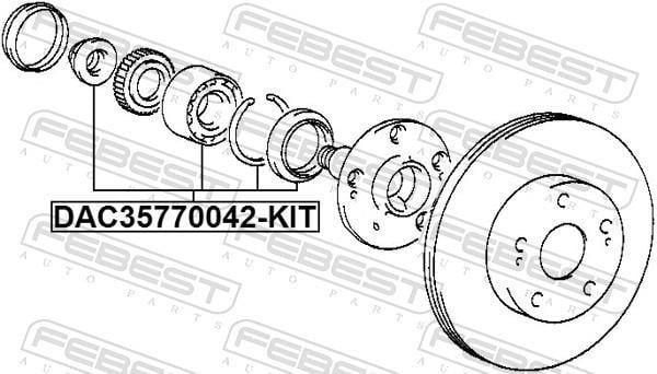 Roulement de roue FEBEST ref. DAC35770042-KIT