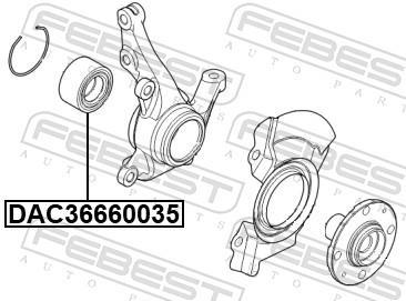Roulement de roue FEBEST ref. DAC36660035