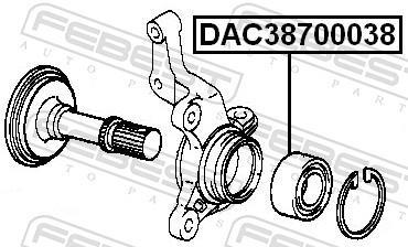 Roulement de roue FEBEST ref. DAC38700038