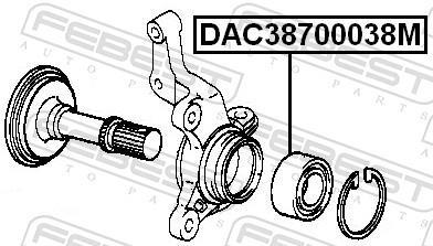 Roulement de roue FEBEST ref. DAC38700038M