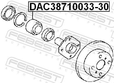 Roulement de roue FEBEST ref. DAC38710033-30