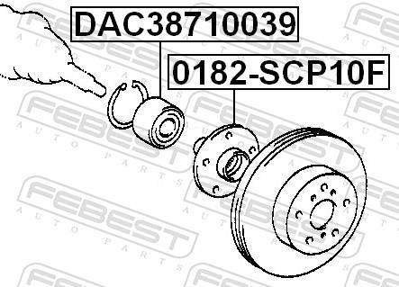 Roulement de roue FEBEST ref. DAC38710039