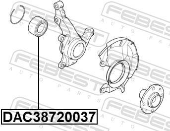 Roulement de roue FEBEST ref. DAC38720037