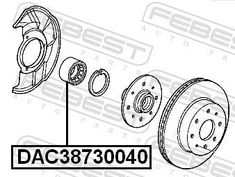 Roulement de roue FEBEST ref. DAC38730040