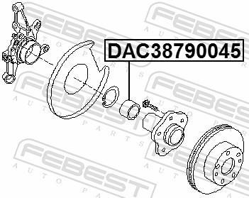 Roulement de roue FEBEST ref. DAC38790045