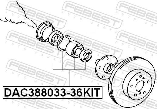 Roulement de roue FEBEST ref. DAC388033-36KIT