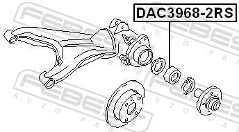 Moyeu de roue (Roulement de roue) FEBEST DAC3968-2RS