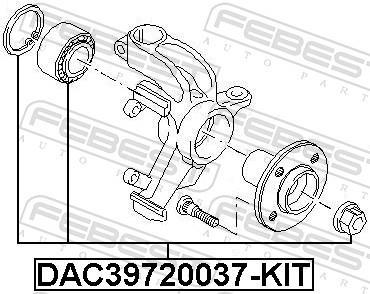 Roulement de roue FEBEST ref. DAC39720037-KIT