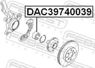 Roulement de roue FEBEST ref. DAC39740039