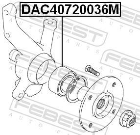 Roulement de roue FEBEST ref. DAC40720036M