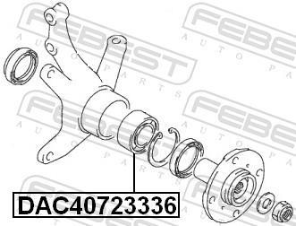 Roulement de roue FEBEST ref. DAC40723336