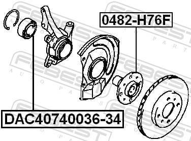 Roulement de roue FEBEST ref. DAC40740036-34