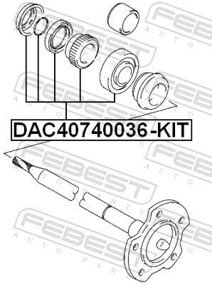 Roulement de roue FEBEST DAC40740036-KIT