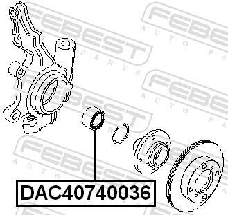 Roulement de roue FEBEST ref. DAC40740036