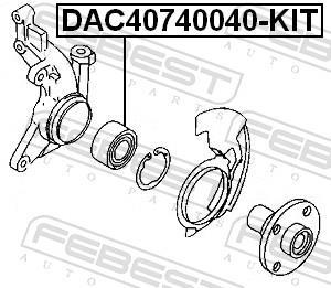 Roulement de roue FEBEST ref. DAC40740040-KIT