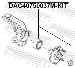 Roulement de roue FEBEST ref. DAC40750037M-KIT
