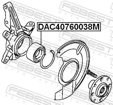 Roulement de roue FEBEST ref. DAC40760038M