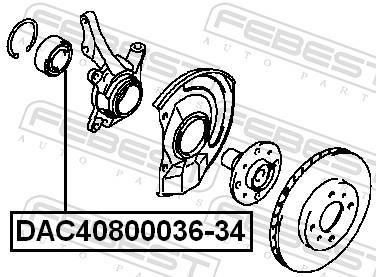 Roulement de roue FEBEST ref. DAC40800036-34
