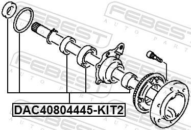 Rolamento de roda FEBEST ref. DAC40804445-KIT2