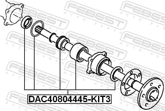 Rolamento de roda FEBEST ref. DAC40804445-KIT3