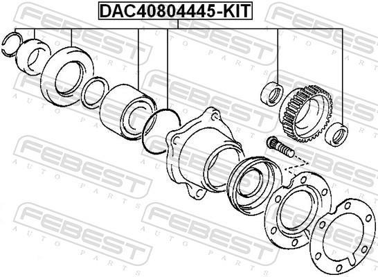 Roulement de roue FEBEST DAC40804445-KIT