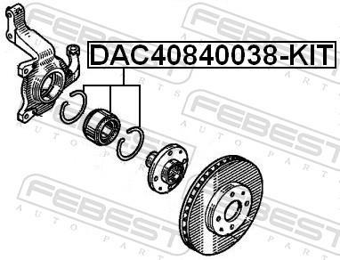 Roulement de roue FEBEST ref. DAC40840038-KIT