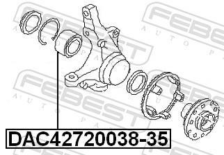 Roulement de roue FEBEST ref. DAC42720038-35