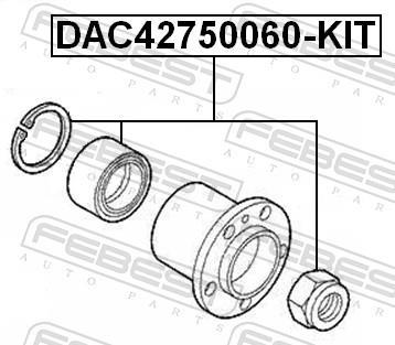 Roulement de roue FEBEST DAC42750060-KIT