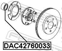 Roulement de roue FEBEST ref. DAC42760033