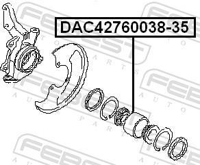 Roulement de roue FEBEST ref. DAC42760038-35