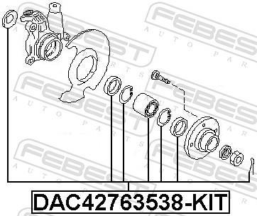 Roulement de roue FEBEST ref. DAC42763538-KIT