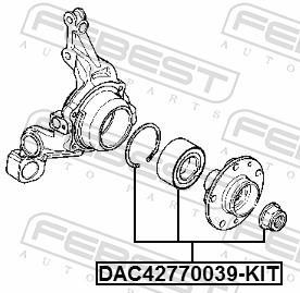 Roulement de roue FEBEST ref. DAC42770039-KIT