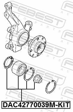Roulement de roue FEBEST ref. DAC42770039M-KIT