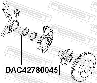 Roulement de roue FEBEST ref. DAC42780045